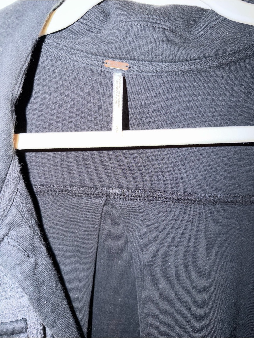 Free People Gray Sherpa Shacket with Button Pockets - Picture 3 of 4